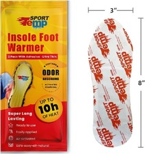 Insole Foot Warmers Up to 10 Hours of Heat Easily Apply with Adhesive NEW SEALED