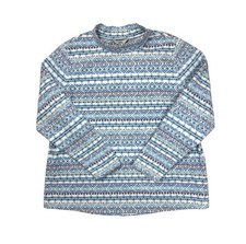 Croft Barrow Pullover Sweatshirt Women s Size XXL Blue White Jumper Winter