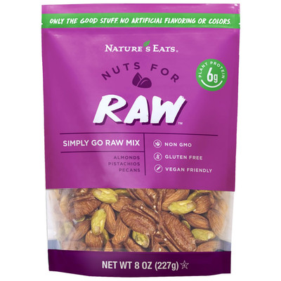 Natures Eats Nuts for Raw, 8 Oz (Pack of 1)