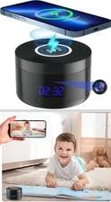 Indoor Camera with Clock and Wireless Charging, 1080P WiFi Cameras for Home…