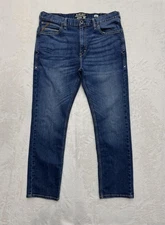 Ariat M8 Modern Jeans Pants Mens 36x32 Blue Slim Leg Mid Rise Stretch Denim