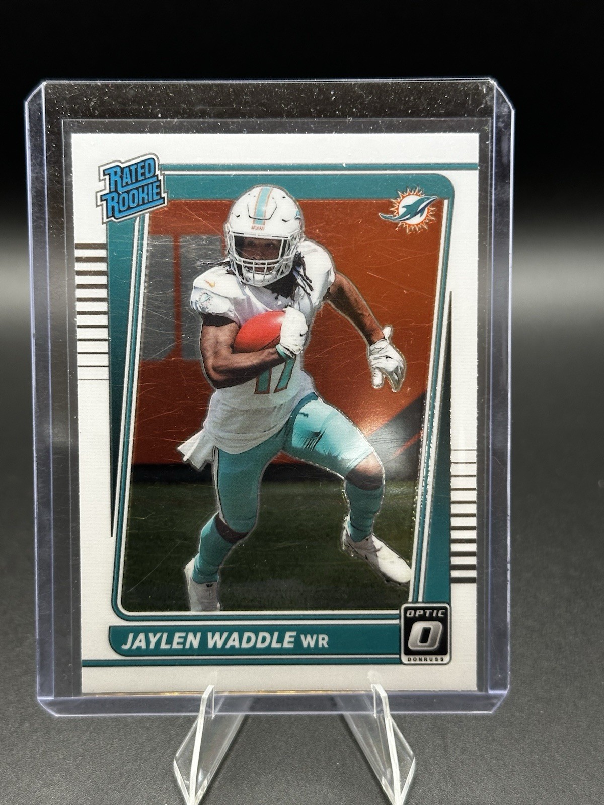 2021 Panini Donruss Optic - Rated Rookie Jaylen Waddle #208 Holo Prizm (RC)