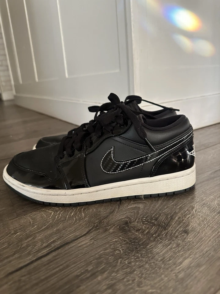Talla 7.5 - Air Jordan 1 Low All Star Negro Carbono SB Retro Foto 2 de 4