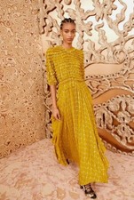 $1,290 NWT Ulla Johnson Silk Esma Limonite Dress US 8 F/W 2024 Runway Designer