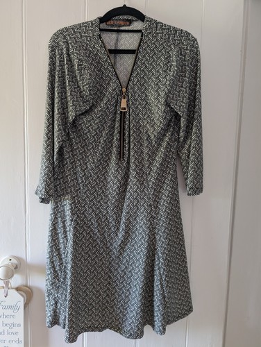 QED London Dress Size 14 Black And White - Picture 2 of 7