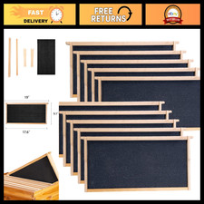 Deep Brood Beehive Frames 10-Pack with Beeswax Coated Foundation Sheets, 9-1/8