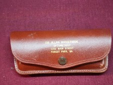 Vtg Octagonal Rimless Eyeglasses 1/10 18k GF w/ Case