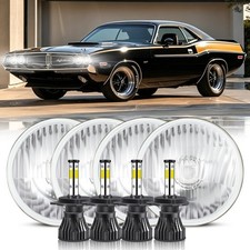 For 1963-1974 Buick Riviera 4pcs 5-34 5.75 Led Headlights Highlow Beam Round For 1963-1974 Buick Riviera 4pcs 5-34 5.75 Led Headlights Highlow Beam Round