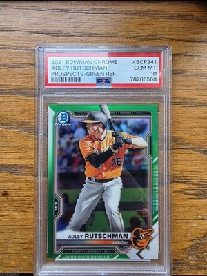 2021 Bowman Chrome - Prospects Adley Rutschman #BCP-241 Green Refractor /99 