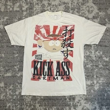 *RARE* Vintage South Park Eric Cartman Karate Cartoon T Shirt Y2K Size Large