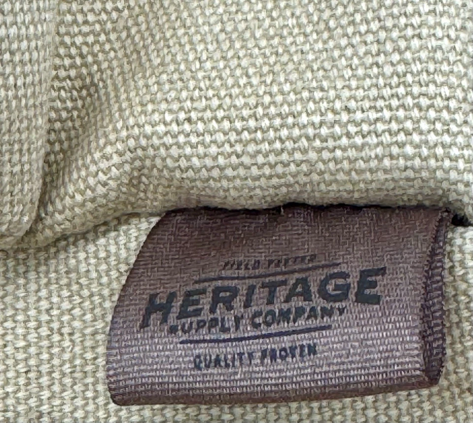 Bolso de Lona Heritage Supply Co Resistente Bronceado Rayas Retro Durante la Noche Fin de Semana para Hombre Foto 3 de 4