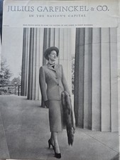 1947 Womens Amy Linker sharkskin suit Julius Garfinckel & Co. vintage Ad