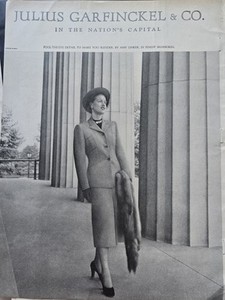 1947 Womens Amy Linker sharkskin suit Julius Garfinckel & Co. vintage Ad