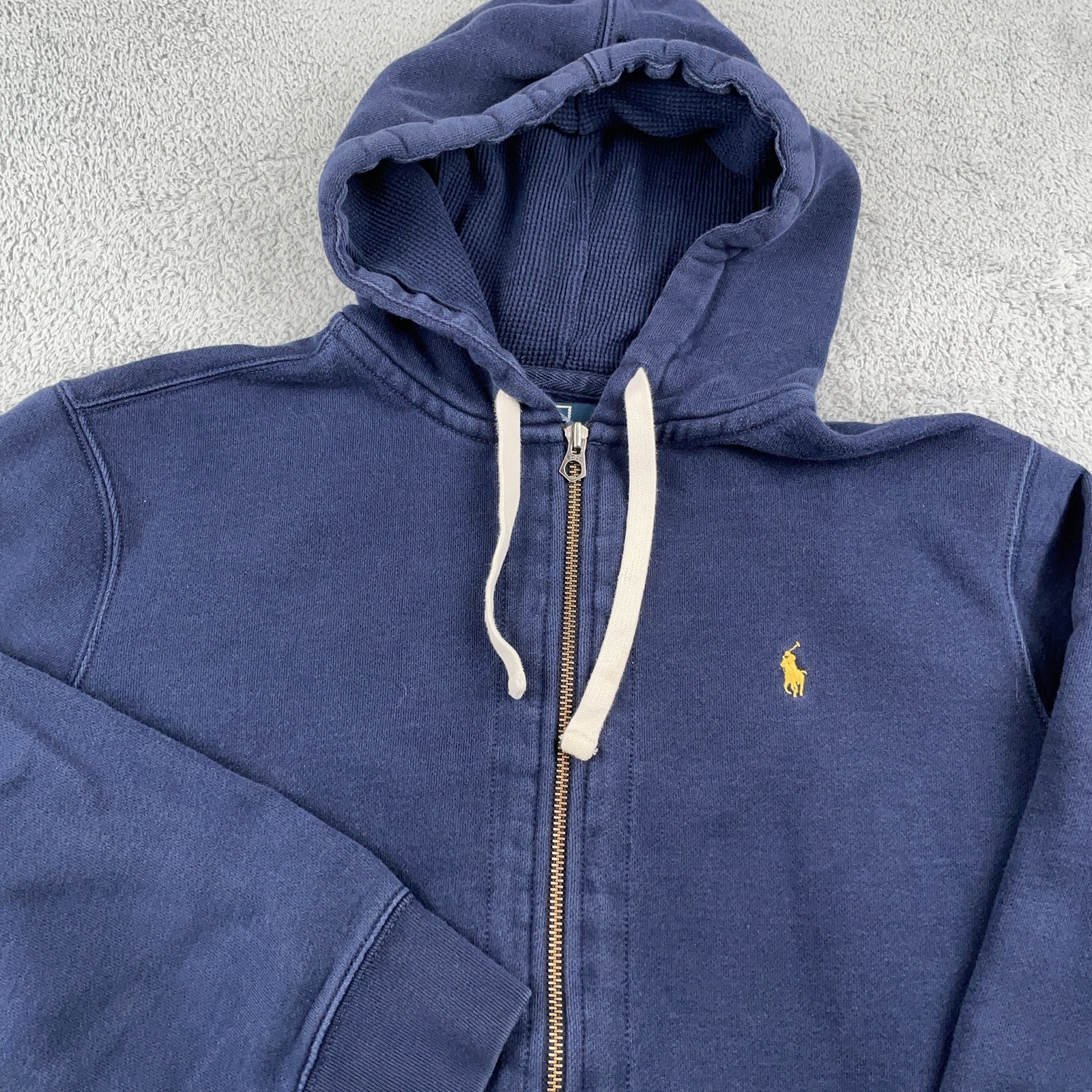 Polo Ralph Lauren felpa con cappuccio uomo 2XL blu navy full zip felpa ricamata pony