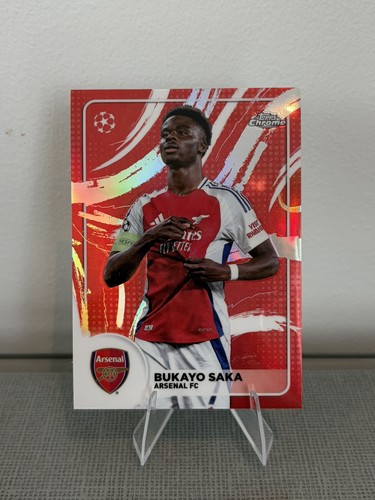 2024-25 Topps Chrome Uefa Club Competitions - Soccer Brush Bukayo Saka #SB-6