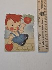 Vintage Valentine’s Day Card “Be Mine” “You’re the Apple of My Eye” Boy — photo 3
