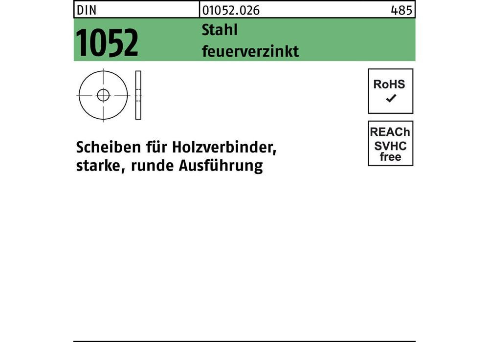 Рейхерный подъемник DIN 1052 rund 25 x 92 x 8 Stahl feuerverzinkt