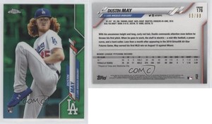2020 Topps Chrome Green Refractor /99 Dustin May #176 Rookie RC