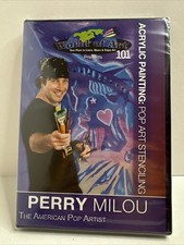 World of Art Lessons Acrylic Painting Pop Art Stenciling DVD Perry Milou New