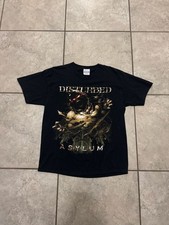 Vintage Disturbed Asylum Tour Concert Graphic T-Shirt Large Hanes Heavyweight