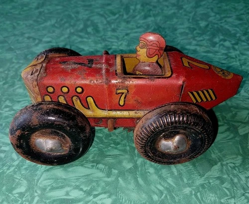 MARX # 7 boat tail car tin wind up