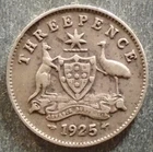 1925 George V Threepence — photo from another recent sale