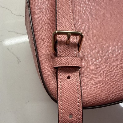 Coach Pebbled Leather Pink Backpack – Style 78624 – Gold Hardware