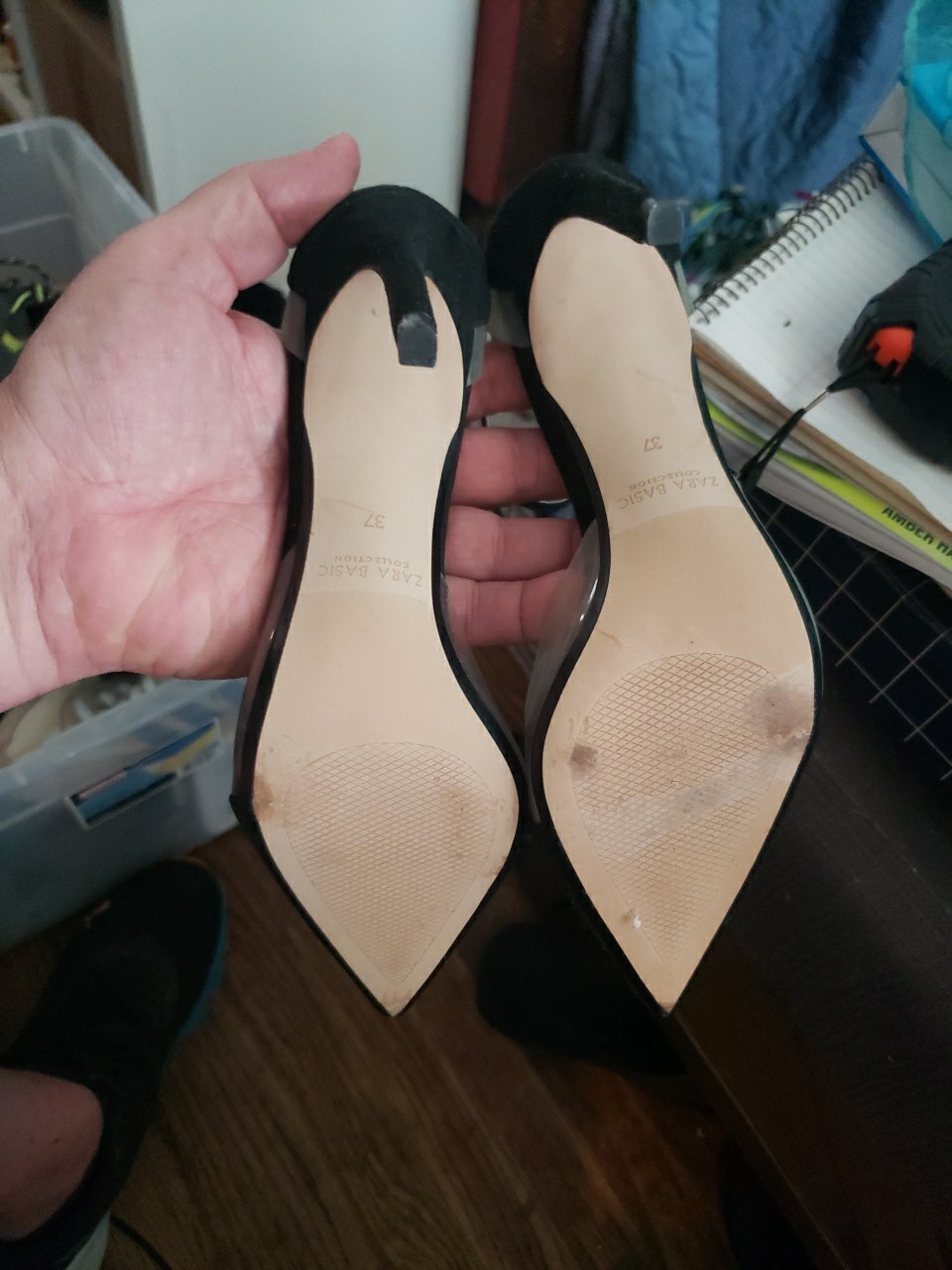 Zara Basic black pointed toe heels featuring clea… - image 10