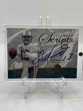 Dan Marino Auto On Card Blue Ink Ultimate Scripts 32/35 Beautiful Miami Dolphins