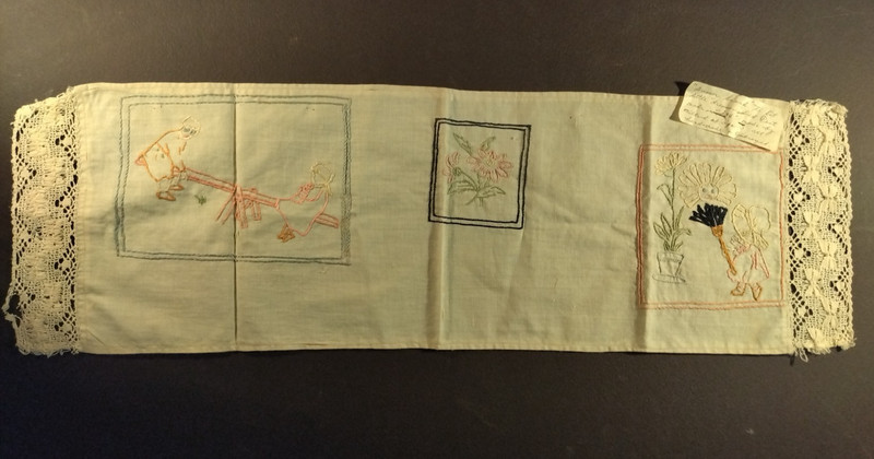 Antique Dresser Scarf, with some Provenace