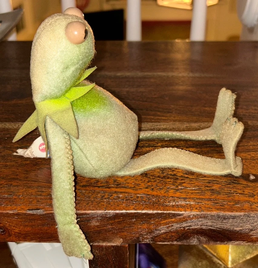 De colección 1979 KERMIT THE FROG Muppet Sad Beanbag Peluche Fisher Price Juguete 864 RARO Foto 2 de 4