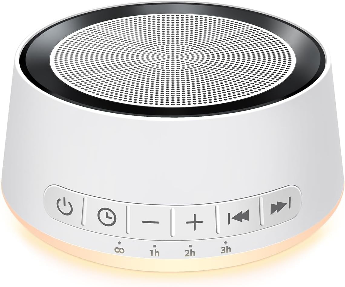 Sound Machine White Noise Machine with 30 Soothing Sounds 12 Colors Night Light
