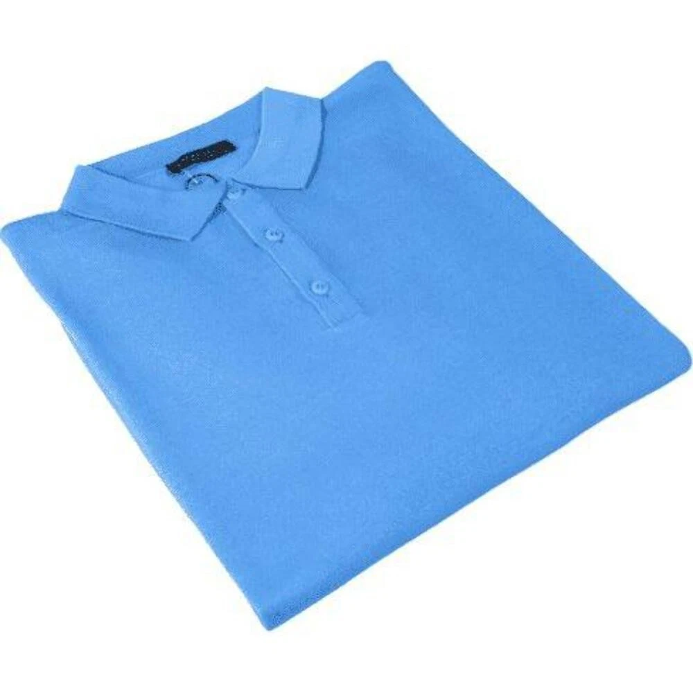 Men PRINCELY Soft Merinos Wool Sweater Knits Lightweight Polo 1011-40 Sky Blue