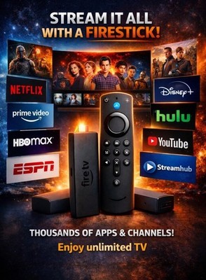 Amazon Fire TV Stick 4K Plus 8GB Wi Fi 6 HDMI Streaming Dongle, Black