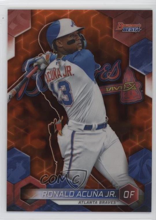 2023 Bowman's Best Orange Refractor 10/25 Ronald Acuna Jr Acuña #18 0lr2