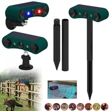 Solar Outdoor Motion Sensor Alarm 2 130db Ultrasonic Siren with 4 Modes Flashing