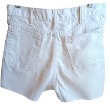 True Vintage Shorts 27W 27" Penn-Prest White JCPenney Cotton Twill 1970's USA