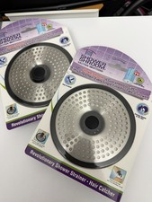 2 pack ShowerShroom Ultra Strainer Hair Catcher Drain Protector for Shower Drain