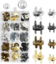 40 Sets 14Mm/18Mm Magnetic Button Clasps Snaps Fastener Clasps DIY