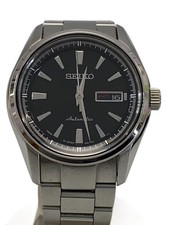 SEIKO Automatic Mechanical Watch Analog Stainless BLK SLV 4R36 03HD Silver