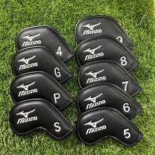 9Pcs Mizuno Club Golf Iron HeadCover Covers PU Leather Magnetic 4-9+SPG