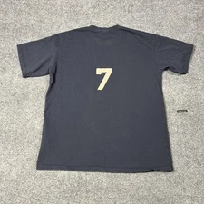 Fear Of God Shirt Mens XL Navy Blue 7 Back Graphic Made USA Cotton Flaw