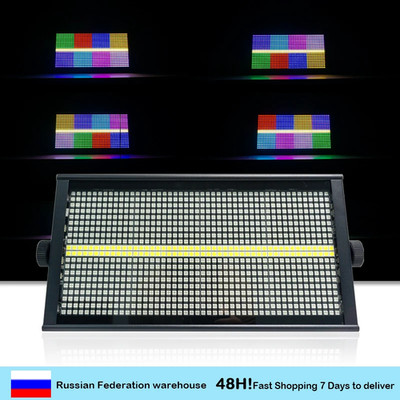 RGBW 8+8 LED Stroboskoplicht DMX512 Wash Strobe Bühneneffekt 3IN1 DJ Disco Party 