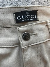 Vintage Gucci Jeans 32 Beige 100% Cotton Made in Italy 90s Y2K Straight