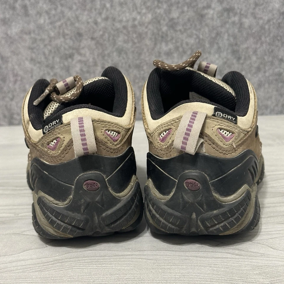 Женские туристические туфли Oboz коричневые замшевые с сеткой низкие для улицы размер 7,5 Вт - Изображение 4 из 4