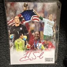 Hope Solo Autographed Original USA Soccer Photo FIFA Women's World Cup Auth Pros