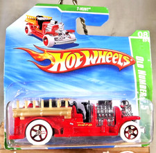 2010 Hot Wheels #52 Treasure Hunt 8/12 OLD NUMBER 5.5 Red w/White Whls ShortCard