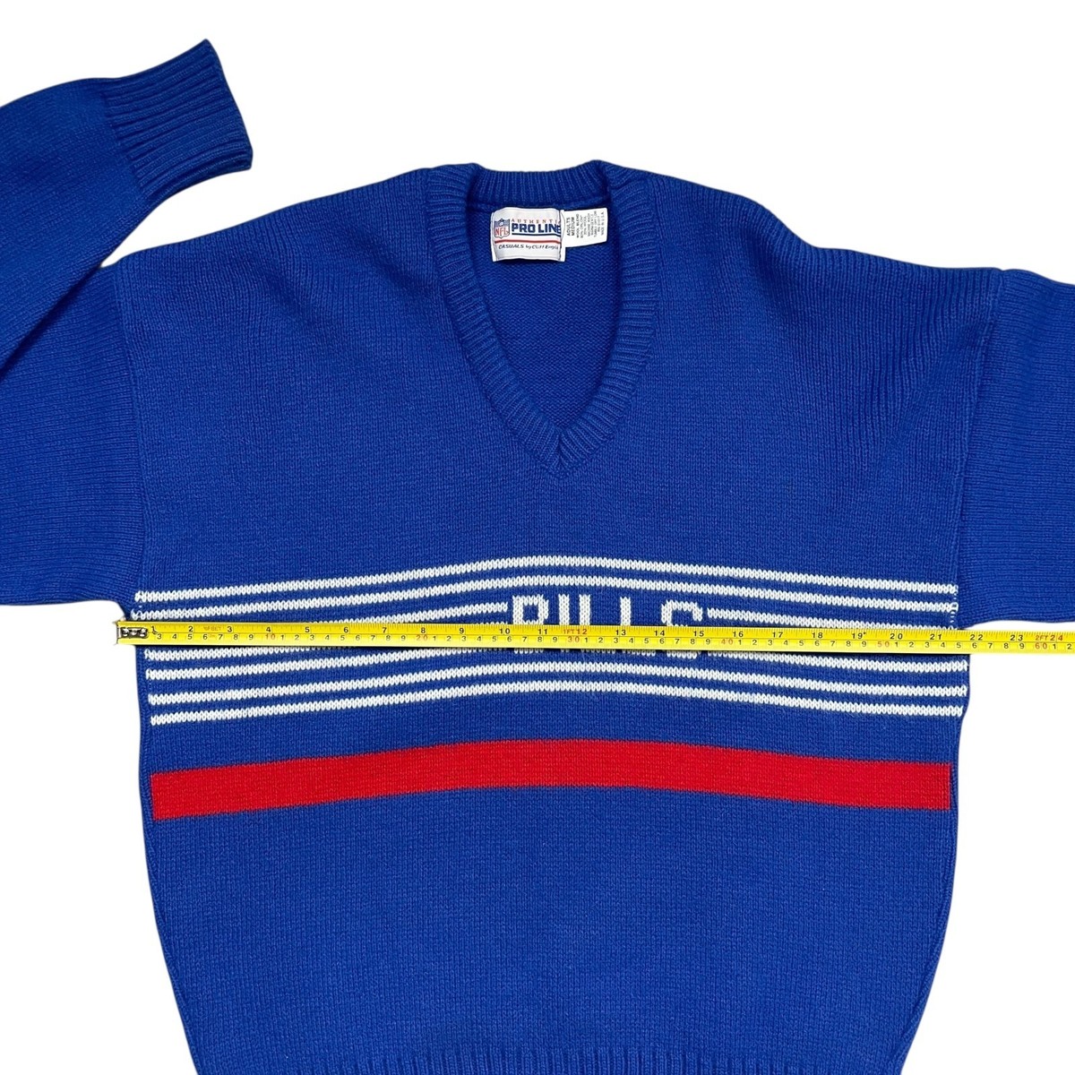 【極美品！】90's NFL PRO LINE BILLS ニットセーター XL VTG 90s NFL BUFFALO BILLS CLIFF ENGLE WOOL KNIT SWEATER SIZE M