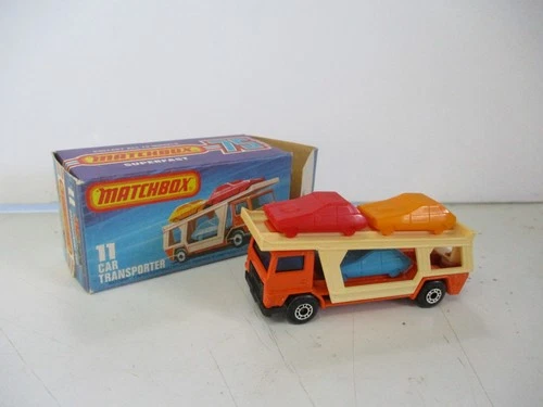 Matchbox Lesney Superfast SF11 Car Transporter- blue windows, boxed