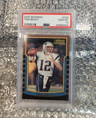 2000 Bowman Tom Brady #236 Rookie RC PSA 10 GEM MT Patriots Cert #40889445
